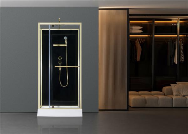 Fashion Pivot Door， Corner Shower Stalls , Square Shower Cabin with white