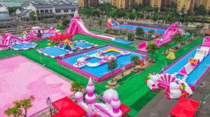 Wholesale Customizable PINK THEME INFLATABLE WATER PARK for Your Water Park Business from china suppliers