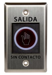 Wholesale Spanish Text Touchless Infrared Exit Button,ANSI Size 115*70mm Stainless Steel,with LED light from china suppliers