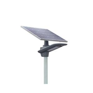 Wholesale 130-150LM/W High Lumen 60W DC 11.1V Battery Smart Solar Powered LED Street Light Grey Housing with 3 Years Warranty from china suppliers