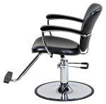 Round / Square Base Salon Hair Styling Chairs With Chrome Steel Foot Plate