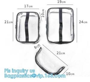 Wholesale Make up beauty cosmetic bag travel pvc zipper bag for travel cosmetic packaging, Vinyl Travel Bag Foldable Organizer Duf from china suppliers