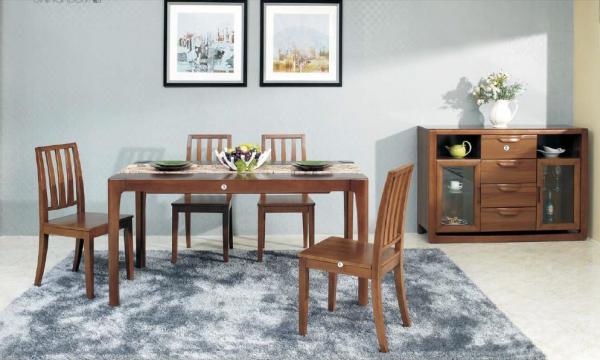 Quality Modern Style Contemporary Dining Room Furniture Classic Walnut Wood Color for sale