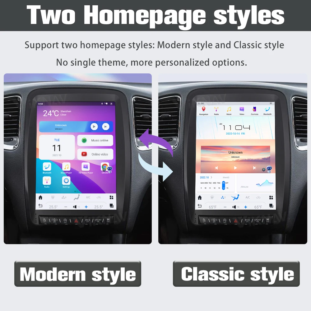 VIKNAV 12.1 inch For Dodge Durango 2014-2016 Android Radio GPS Navigator Carplay Touch Screen