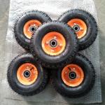 10 Inch Pneumatic Trolley Wheels 350 4 6PR Rubber Pneumatic Wheels For Garden