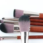 Luxury Wooden Handle Makeup Brush Set , 7pcs Real Perfection Makeup Brushes