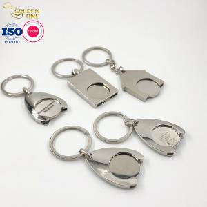 Wholesale Angel Laser Euro Trolley Coin Keyring Personalised Keychain Shopping Cart Coin Holder from china suppliers