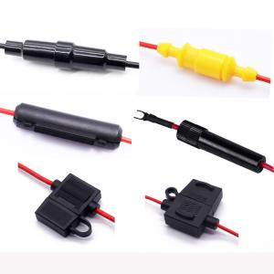 Wholesale 0.197&quot; Dia X 0.591&quot; -0.787&quot; L 5*15 5*20mm 2AG Free Hanging In-Line Fuse Holder Ul Fuse And Holder Barrel Plug from china suppliers