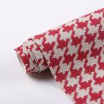 Houndstooth PVC Leather For Bags Customized Printed Leather Fabric Material