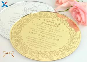 Wholesale Round Shape Acrylic Gifts / Acrylic Wedding Invitation Cards With Different Color from china suppliers
