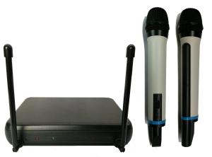 Wholesale UM-1016 Dual channel VHF mini size wireless microphone / micrófono / cheap from china suppliers