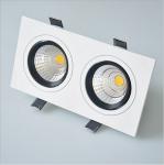 220V Recessed Aluminum body double head 14W LED downlight