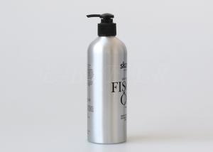 Wholesale Empty Silver Aluminum Cosmetic Bottle With Lotion Pump 500ml Recycled from china suppliers