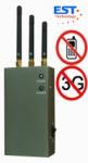 CDMA / GSM Portable Cell Phone Jammer Blocker EST-808HC With 3 Antenna