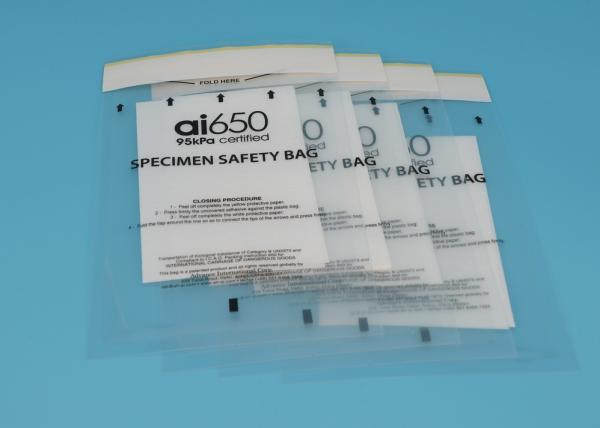 AI650 95kPa Specimen Bags Liquid Tight Lab for Detection specimen Transport