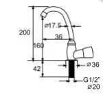 Office Building Chrome Surface Finishing ABS Health Swan Neck Faucet For Kitchen