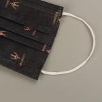 Black 3 Layer Non Woven N95 Particulate Dust Mask Disposable Mouth Mask 17.5*9.5