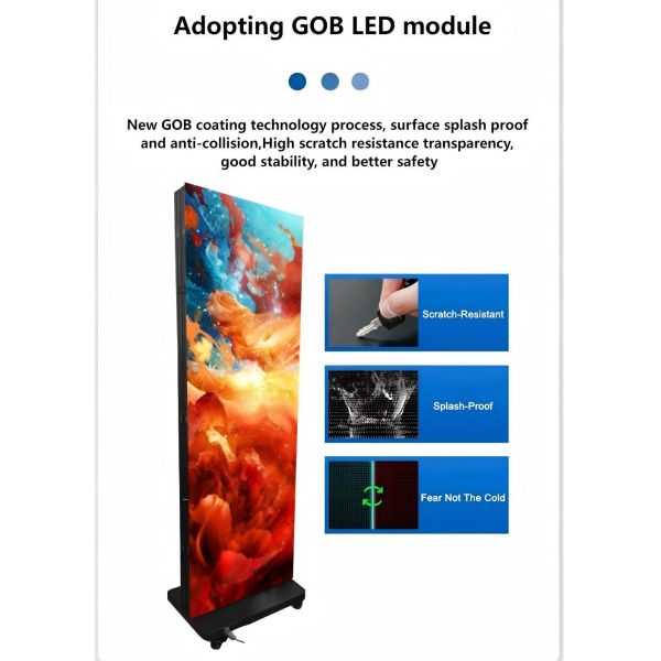 Full Color Indoor led display Tri Fold Foldable LED Poster Screen Display