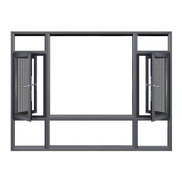 Exterior Modern Aluminum Windows Soundproof Secure Efficient Design