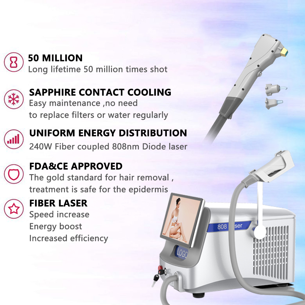 Commercial Fiber Laser Hair Removal Machine 500W 600W 800W 1000W 1200W option