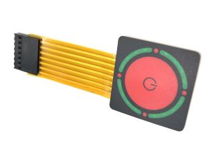 Wholesale One Clik Button Embossed LED Membrane Switch With Flexible Copper Cable from china suppliers