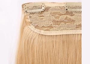Wholesale Yellow Clip In Natural Hair Extensions , Straight Full Head Clip In Hair Extensions from china suppliers