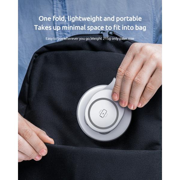 ABS Zinc Alloy Silicone 3In1 Wireless Charger Magnetic Folding Customized