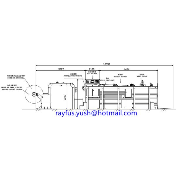 Single Rolling Paper Roll To Sheet Cutting Machine Slitting Cutting Counting Stacking