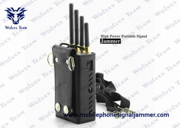 Quality Silver Color Portable Cell Phone Jammer CDMA GSM DCS PCS 3G Efficient Range 0 - 20 Meters for sale
