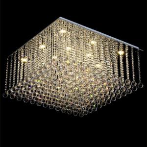 Wholesale Square Flush Mount Crystal Chandelier For Luxury Living Room Crystal Chandeliers(WH-CA-95) from china suppliers