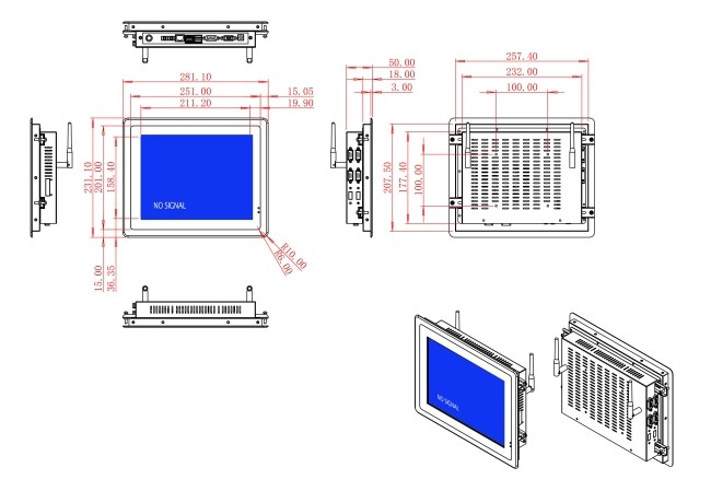 10.4-Inch Industrial Display for HMI Interfaces and Control Panels