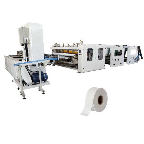 Automatic Maxi Toilet Paper Roll Production Line With Heat Shrink Packing