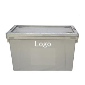Wholesale Solid Nestable Crate Wholesale Industrial Storage Moving Crate Attached Lid Container from china suppliers