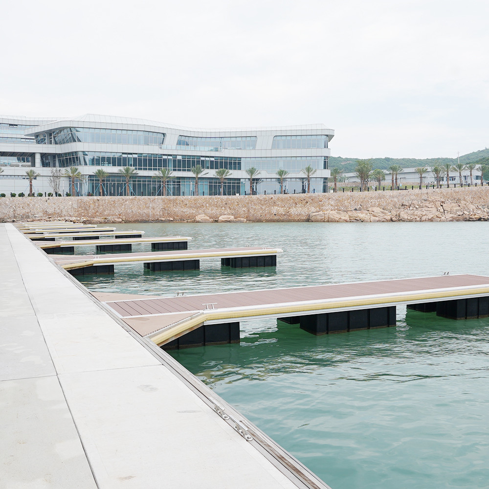 Easy Installation Yacht Floating Dock Pile Guide Aluminium Floating Pontoon For Marine Boat Floating Platform