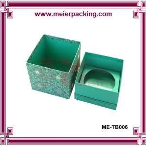 Wholesale Two pieces green cardboard paper gift Box Packaging with holder for candles from china suppliers