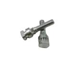 SS304 DIN7982 Special Flat Square Head Bolts Knurled Body Fine Thread Bolts 3MM