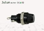 Black Electrical Fuse Holder PA66 Material 250v Fuse Holder 6.3A Current Range
