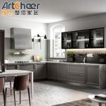 Furniture Solid Wood Kitchen Storage Cabinet Modular Design with Model Wall