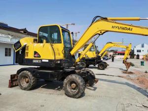 Wholesale 6 Ton Ready To Work Korea Imported Hyundai R60-7 Used Wheel Excavator from china suppliers