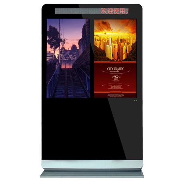 46" + 46" Dual Screen Wifi Digital Signage , 1920 * 1080 Customized color