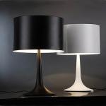 Modern Mushroom table lamp black white simple art salon light bedside Flos Spun