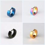 Hot Sale stainless steel earrings women black hoop earrings for girl or boy