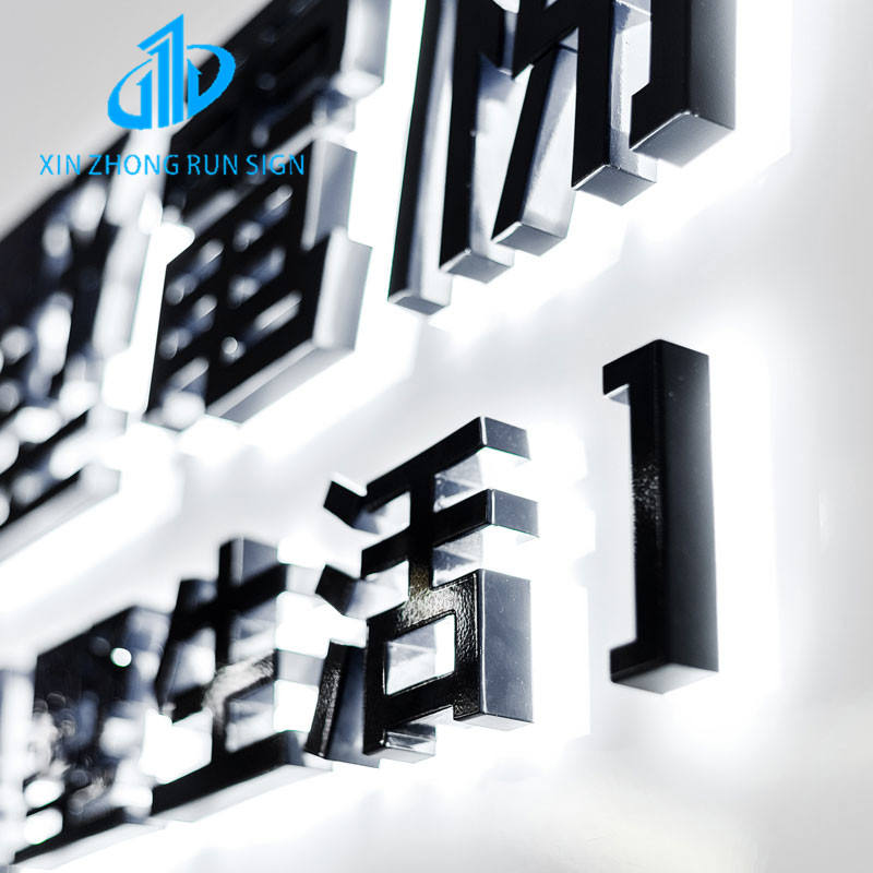 Custom Hot Sale Business Signs Acrylic Signage LED Channel Backlit Letters 3D LED Sign