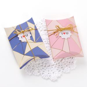 Wholesale High Grade Gilded Paper Pillow Box Small Folding White Cardboard from china suppliers