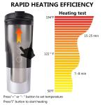 13OZ Temperature Control Mug Travel Heating Cup Electric Heating Cup For Coffee