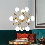 Nordic LED sputnik chandelier postmodern dandelion glass ball chandelier Bossa