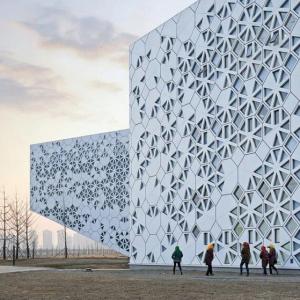 Wholesale CNC Aluminum Curtain Wall Metal Panel PVDF Coating Fireproof from china suppliers