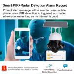 3MP Home Security Camera Full Color Night Vision PIR Motion 4G Sim Card Camera