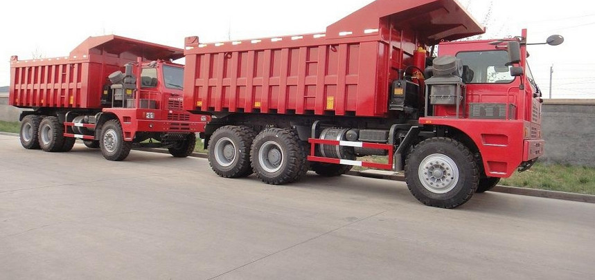 mining tipper truck / dump truck bottom thickness 12mm and HYVA Hydraulic lifting system
