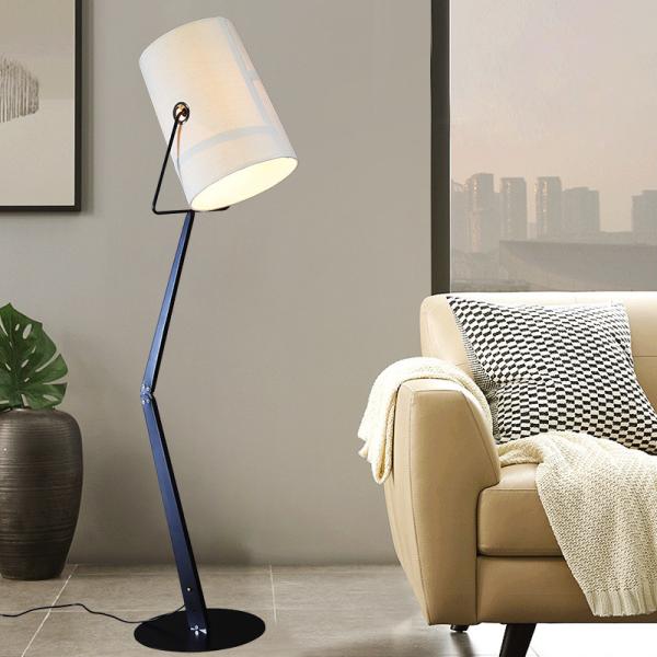 Nordic Modern Simple Hardware Cloth LED Floor Lamp tall standing floor lamp(WH